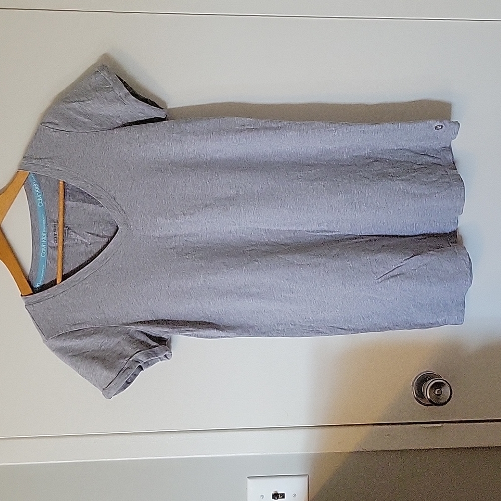 CALVIN KLEIN~ Short Sleeve Tunic, Grey, S